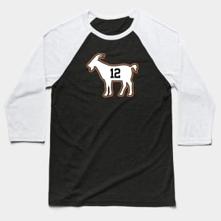 MEM GOAT - 12 - Teal Baseball T-Shirt